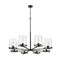 Z-Lite Callista 8 Light Chandelier, Matte Black & Clear 3032-8MB - alternate 2